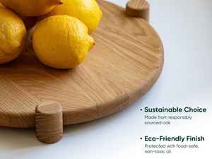 แท่นวางเค้กไม้พร้อมขาถาดไม้ตกแต่งเหมาะสำหรับเสิร์ฟของหวานหรือโชว์ของในบ้านหรืองานกิจกรรม - Product Image 2