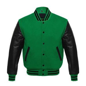 Chaquetas universitarias de lana acolchadas personalizadas para hombres y mujeres estilo Letterman liso con parches personalizados para eventos deportivos de invierno - Product Image 1