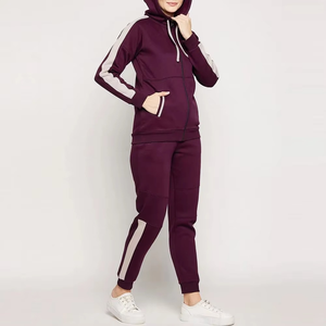 Conjunto Deportivo Casual de Dos Piezas para Mujer, Nuevo Modelo 2026, Sudadera con Hombros Caídos, Mangas Largas Cálidas y Diseño Estampado con Banda Elástica - Product Image 4