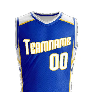 Ensemble de maillot et short de basket-ball réversible imprimé par transfert thermique personnalisable pour l'équipe de basket-ball, taille plus, toutes saisons - Product Image 4