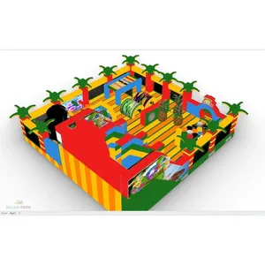 Grande aire de jeux gonflable extérieure sur le thème du palmier - Product Image 3