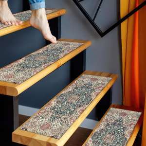 Alfombra con Estampado Floral Vintage - Fácil de Limpiar, Lavable a Máquina, Secado Rápido, Alfombra de Entrada - Product Image 4