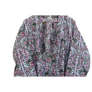 Kimono de algodón estampado Albornoz Mujer Verano Frente abierto Ropa de dormir Bata Vestido de playa - Product Image 6