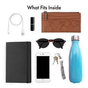 Bolso Bandolera Sak Ashland, Cuero Repujado con Diseño Floral Vintage, Forro de Nailon, Bolso Portátil de Moda para Dama en Color Tabaco - Product Image 1