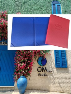 Chất lượng cao A4 Kích thước gỗ đơn chủ bền PU da Nhà hàng thanh thư mục cafe khuyến mãi Made Ấn Độ người bán nhà sản xuất - Product Image 3