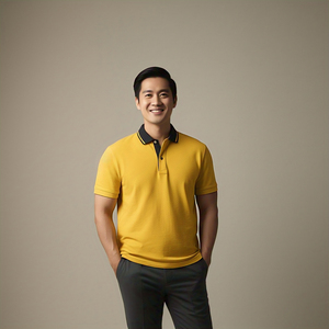 เสื้อโปโลแขนสั้นระบายอากาศลายทางสำหรับผู้ชายเสื้อกอล์ฟเสื้อโปโลผู้ชายสไตล์สตรีทเสื้อโปโลน้ำหนักเบา - Product Image 5