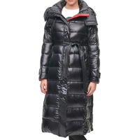 Manteau d'Hiver Matelassé pour Femme, Doudoune Chaude Longue à Capuche Rembourrée Bulle, Veste Décontractée