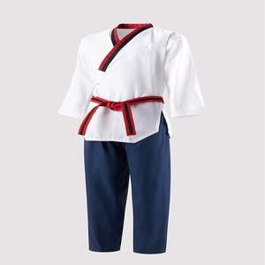 ชุดเครื่องแบบนักเรียนศิลปะการต่อสู้มีเชือกผูกยืดหยุ่นสำหรับเด็กและผู้ใหญ่ขนาด7ออนซ์พร้อมเข็มขัดโลโก้ตามสั่ง - Product Image 4