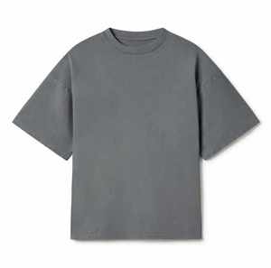 เสื้อยืดฮิปฮอปไมโครผ้าคอตตอนแบบครอปสำหรับทั้งชายและหญิง250GSM เฮฟวี่เวท100% - Product Image 1