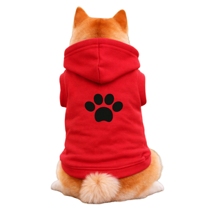 Paw Red <b>Dog</b> <b>Hoodie</b> Bold Graphic Print Pet Comfortable Sweatshirt Warm Cozy Fleece <b>Hoodie</b> - Product Image 2