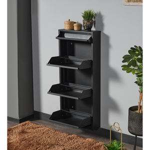 Mueble Zapatero de Acero Inoxidable de Diseño Moderno y Alta Calidad para Montar en la Pared, Mueble de Salón de 3+ Niveles, Ahorra Espacio, Impermeable - Product Image 6