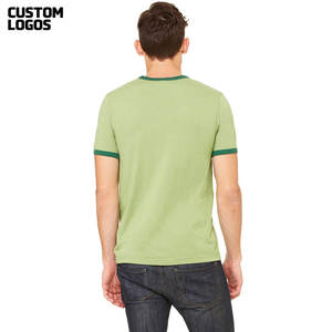 Camiseta de Manga Corta con Cuello Redondo para Hombre, de Poliéster/Algodón, Ecológica, Transpirable, con Ribete en Contraste, Corte Regular, Informal - Product Image 5