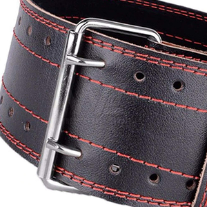 Ceinture de musculation en cuir de vachette, antidérapante, robuste, protection professionnelle avec boucle à double ardillon, durable - Product Image 6