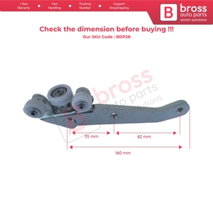 BDP28 Left Side Rear Sliding Door Lower <b>Roller</b> Guide Hinge for Transporter T4 Caravelle Multivan 1990-2003 701843405B - Product Image 5