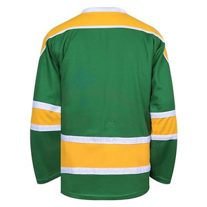 Maillot de hockey sur glace professionnel pour hommes, manches longues, maillot de hockey vierge avec col en V, style pull, lavable en machine - Product Image 3