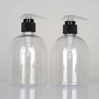 Usine en gros de haute qualité clair scellage sécurisé distributeur en plastique bouteille avec pompe noire pour shampooing savon pour les mains emballage