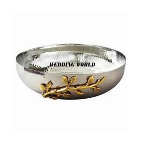 Tazón de chocolate de metal con acabado dorado y azul Tazón dulce hecho a mano de calidad superior Tazón de chocolate de diseñador más vendido - Product Image 6