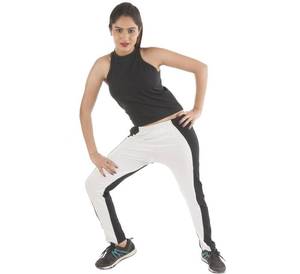Mallas deportivas de entrenamiento ajustadas transpirables en tejido de punto orgánico 95% de dos tonos con Spandex 5% para yoga y ropa normal a la venta - Product Image 1