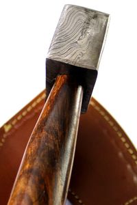 ขวานเหล็กดามัสกัสทำด้วยมือคุณภาพสูงเกรดอุตสาหกรรมขวานกลางแจ้งเครื่องมือตั้งแคมป์ไม้ธรรมชาติจับ3ปี - Product Image 3