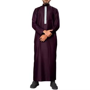 Bisht arabe de style moderne pour hommes Robe islamique transfrontalière avec broderie élégante parfaite pour mariage/mosquée/ramadan - Product Image 1
