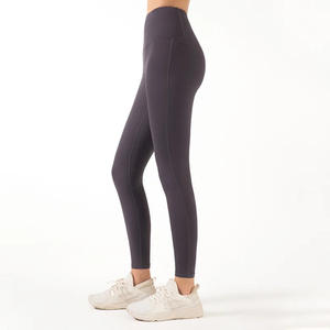 Women's High Waist Elastic Scrunch Butt <b>Thick</b> Quick Dry Yoga Pants Sports Tights for Workout Jogging Solid Fitness Gym <b>Leggings</b> - Product Image 4