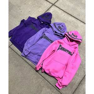 Sweat à capuche Boxy surdimensionné personnalisé 500gsm sweat-shirt uni épais en coton éponge pour hommes design recadré surdimensionné - Product Image 5