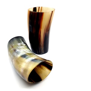 Craft Valley, respetuoso con el medio ambiente, Vikingo nórdico, copa de vino corta pulida, estilo Animal tallado, taza de cuerno para beber, regalo de Navidad para - Product Image 2