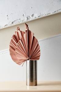 Florero cilíndrico elegante de acero inoxidable para mesa, diseño único, chapada en oro Decoración de mesa, florero - Product Image 5