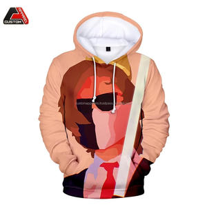 Venta al por mayor All-Over Sublimation Print Pullover Hoodie Personalizable Bulk Streetwear para la temporada de invierno Hoodie 2017 - Product Image 6