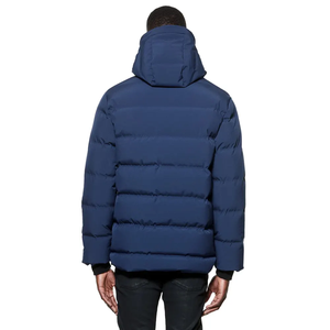 Chaqueta de Invierno Casual con Capucha Impermeable y Cuello Alto de Lona Estampada Personalizada al por Mayor para Hombre, con Logotipo Frontal y Bolsillos - Product Image 6