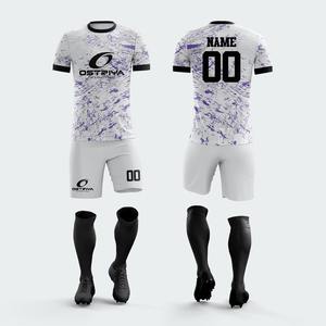 Conjuntos de Ropa Deportiva de Fútbol de Poliéster Transpirable de Secado Rápido con Diseño de Logotipo Personalizado, Impresión por Transferencia de Calor en la Parte Delantera, Uniforme de Fútbol de Secado Rápido - Product Image 4