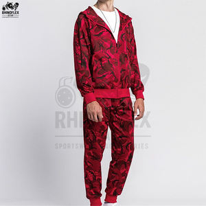 Conjuntos de Chándal de Camuflaje Personalizados para Hombre, Sudadera con Capucha y Cremallera de Manga Larga y Pantalones Deportivos, Chándales de Camuflaje con Cremallera para Hombre - Product Image 4