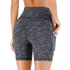 Fitness alta cintura atlética Yoga pantalones cortos mujeres Control de barriga entrenamiento correr levantamiento de glúteos Yoga pantalones cortos - Product Image 2