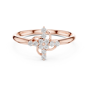 14K Engagement <b>Ring</b> with <b>Cushion</b> Cut for Women - Product Image 2