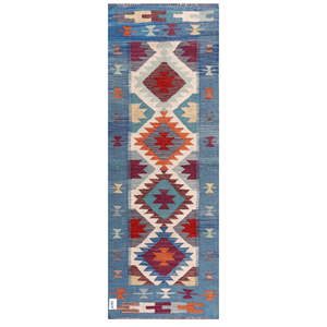 Alfombra Kilim de Maimana, Afganistán, 174 x 63 cm, Alfombras y Juegos de Alfombras - Product Image 1