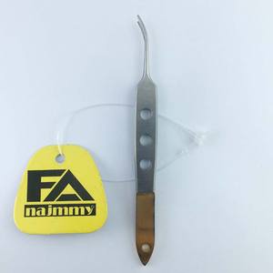 Pince à épiler multi-usages Pointe incurvée fine Pince à épiler en acier inoxydable pour l'extraction professionnelle des cils - Product Image 2