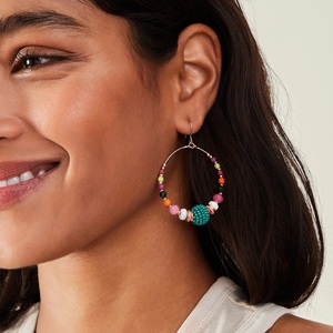 Pendientes con cuentas africanas coloridas de calidad de exportación, joyería étnica hecha a mano para pedidos al por mayor y OEM disponibles al mejor precio - Product Image 4