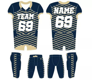 Últimos diseños Tops Uniforme de fútbol americano Jersey de fútbol americano bordado sublimado de alta calidad con pantalones acolchados - Product Image 6