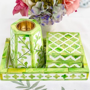 ที่ใส่เทียนทีไลท์เคลือบแล็คเกอร์ที่วางแก้วชาที่จัดเลี้ยงตรงกลางโต๊ะ - Product Image 2