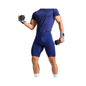 Shorts de sport personnalisés pour hommes avec motif graphique, taille haute, respirants, séchage rapide, taille élastique, en polyester et coton, pour fitness et jogging - Product Image 1