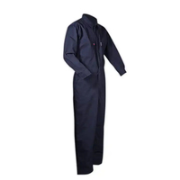 Combinaison de travail pour homme en coton bleu roi classique, respirante, de haute qualité, avec impression par transfert thermique, manches longues et fermeture éclair