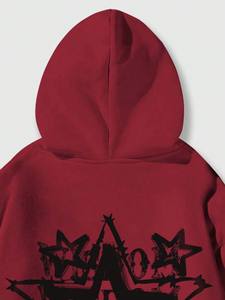 Sudadera con capucha estampada personalizada para hombre, estilo pulóver en tela transpirable y cómoda, forro polar de algodón/forro polar de poliéster - Product Image 4