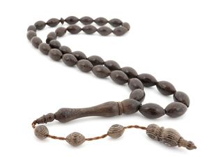 Tasbeeh en corne naturelle faite à la main avec des perles de prière lisses polies Tasbeeh en corne de buffle authentique pour la prière islamique quotidienne - Product Image 5