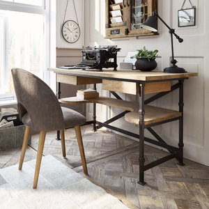 Rắn xoài gỗ văn phòng bàn Handmade keo Máy Trạm Ấn Độ mộc mạc công nghiệp đồ nội thất OEM ODM chất lượng xuất khẩu - Product Image 6