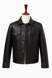 VAQUERO SEEP VINTAGE BLACK Slim Fit Biker HIGH STREET Style <b>Stand</b> Waterproof Breathable Zipper Hooded Premium Quality Winter - Product Image 5