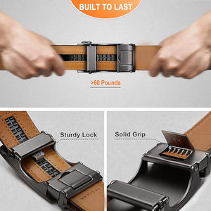 Stylish New Design <b>Ratchet</b> Dress Belts for Men High Quality Genuine Leather Custom Logo Formal Alloy OEM Customized Wholesale - Product Image 4