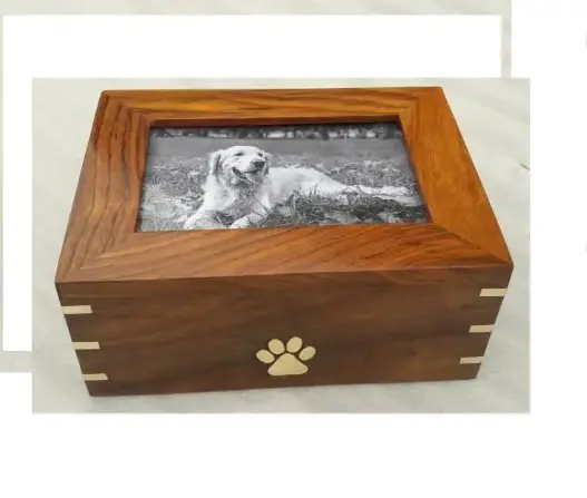 Vintage yaşam Inc. Sıcak satış köpek kedi pençe baskılı evcil hayvan vazosu tabut kremasyon cenaze külü vazosu Pet kül için benzersiz