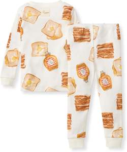 ชุดเสื้อผ้าเด็กผู้หญิงแฟชั่นฤดูร้อน 2 ชิ้น ผ้าฝ้าย/สแปนเด็กซ์ ชุดเสื้อและกางเกงป้องกันรอยยับ |   เสื้อผ้าเด็ก OEM/ODM แห้งเร็ว ระบายอากาศได้ดี - Product Image 4