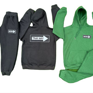 Pantalon de survêtement évasé personnalisé délavé à l'acide ensemble de sweats à capuche en coton respirant avec broderie survêtements vieillis hiver pour hommes - Product Image 6