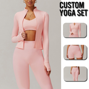 Nouvel ensemble de yoga Vente en gros de vêtements de sport pour femmes athlétiques de fitness 2 pièces Ensembles de yoga pour le sport - Product Image 4